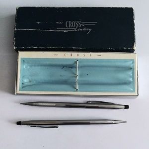 Vintage Cross Century 1946 platinum pencil set